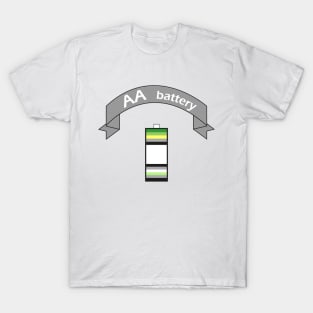 Double A Battery (Aromantic & Agender) T-Shirt